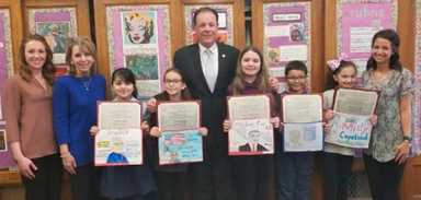 Gjonaj Attends P.S. 108 Art Contest