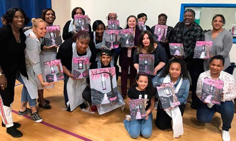 YMCA Hosts Sip & Paint Event