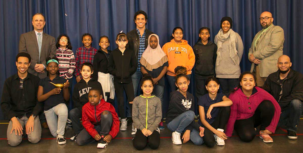 Broadway’s Aladdin Visits C.S. 55 Students