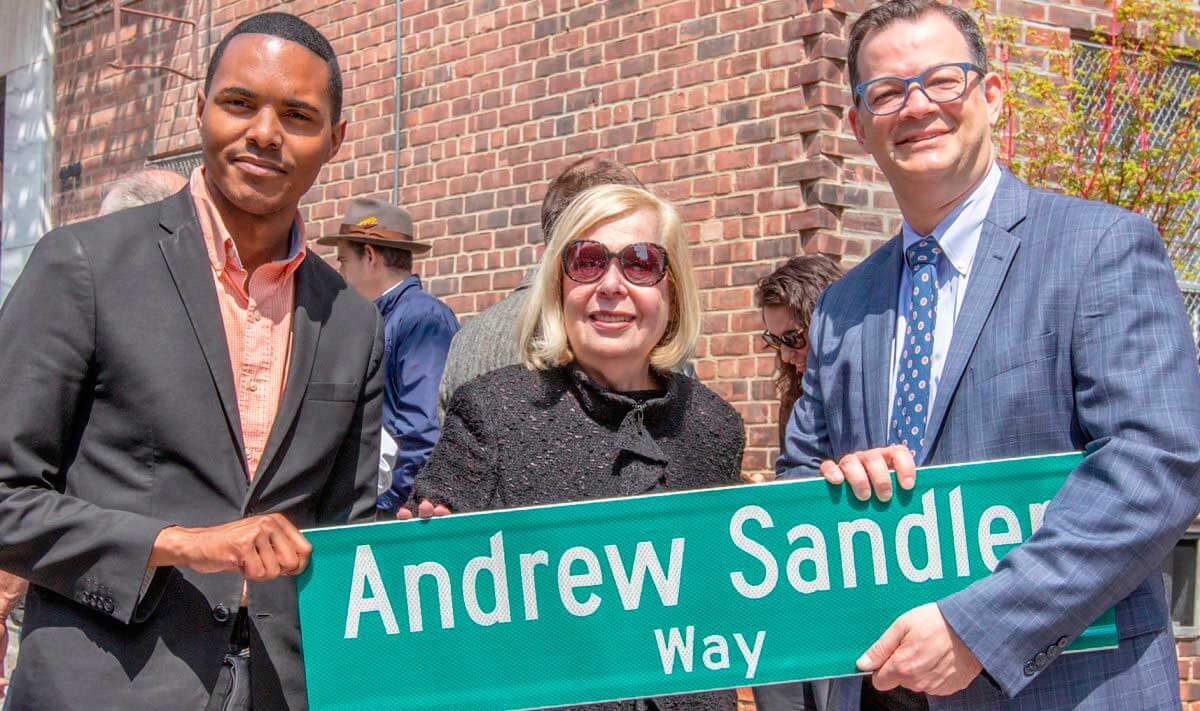 Street renamed for CB 7 district mgr., Andrew Sandler