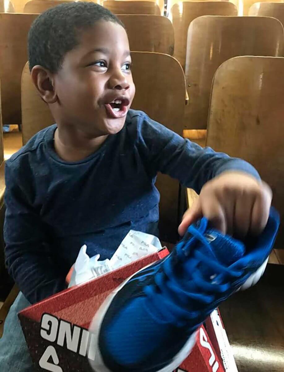 P.S. 28 Students Receive Shoes
