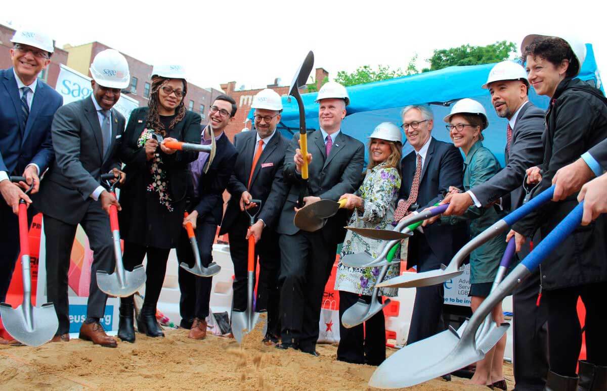 LGBT folks attend historic senior residence groundbreaking