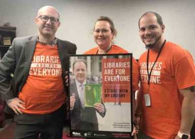 Library Representatives Visit Gjonaj