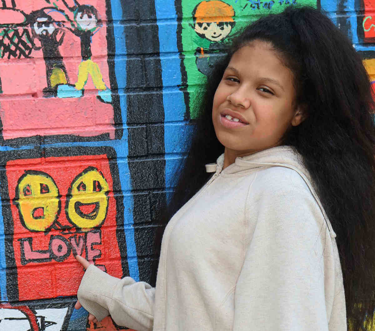 I.S. 219 Students Create Social Action Mural|I.S. 219 Students Create Social Action Mural