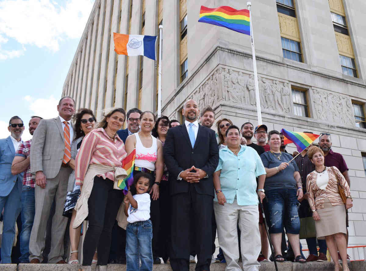 Diaz Raises LGBTQ Pride At County Building|Diaz Raises LGBTQ Pride At County Building