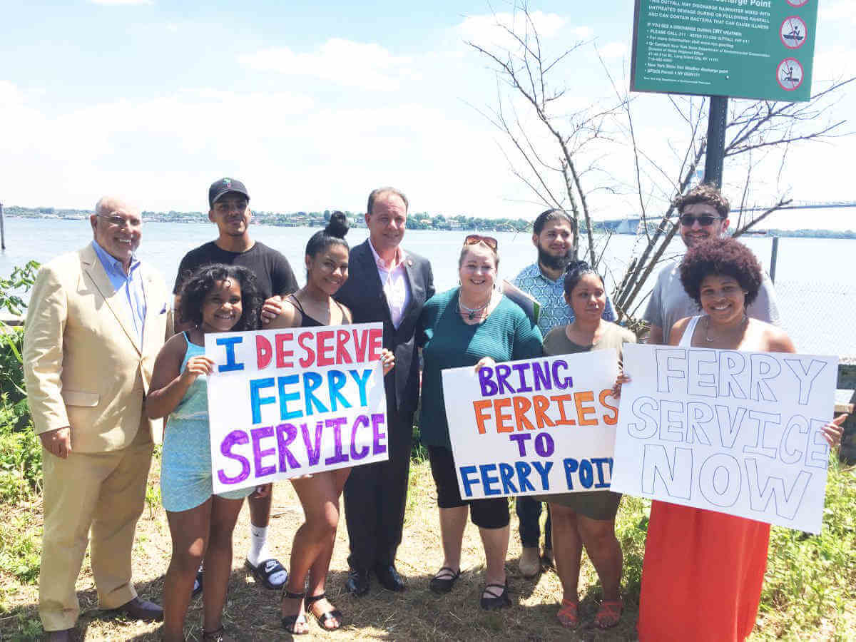 Additional ferry-stop push for Throggs Neck area|Additional ferry-stop push for Throggs Neck area