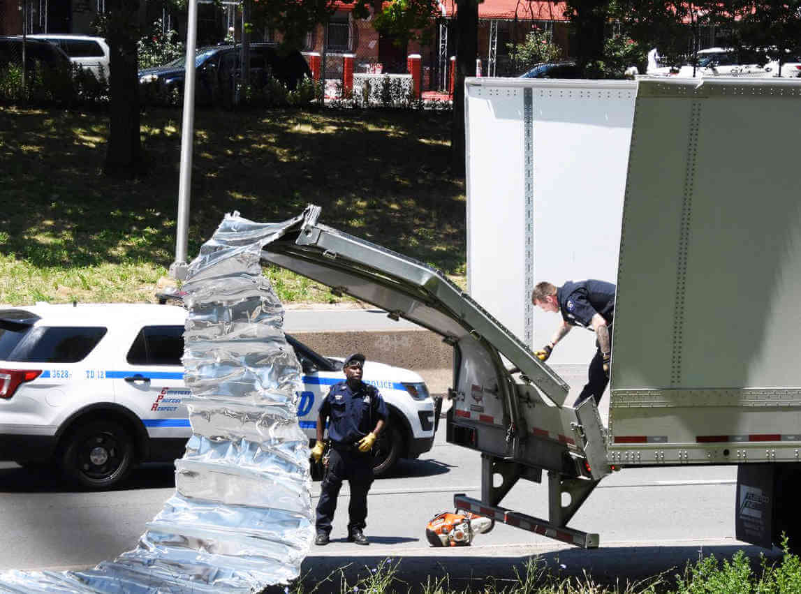 Tractor Trailer’s Roof Sheared By Overpass