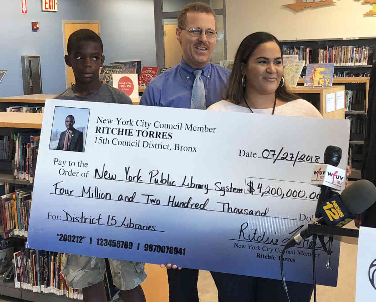 Torres, NYPL Fund Bronx Libraries