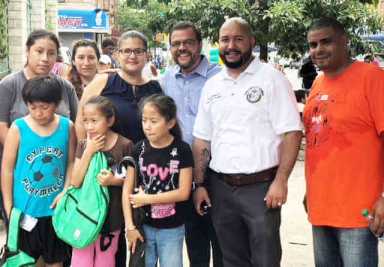 Salamanca Attends CB 2 Back To School Celebration