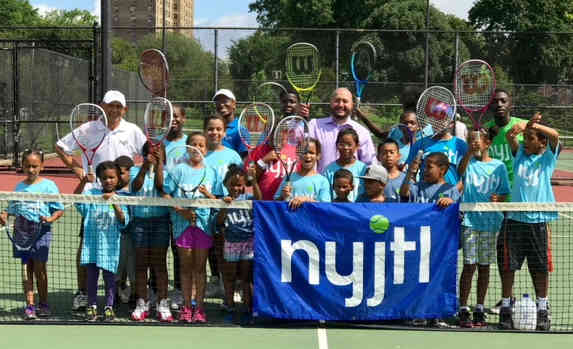 Salamanca Visits NYJTL Summer Tennis Students
