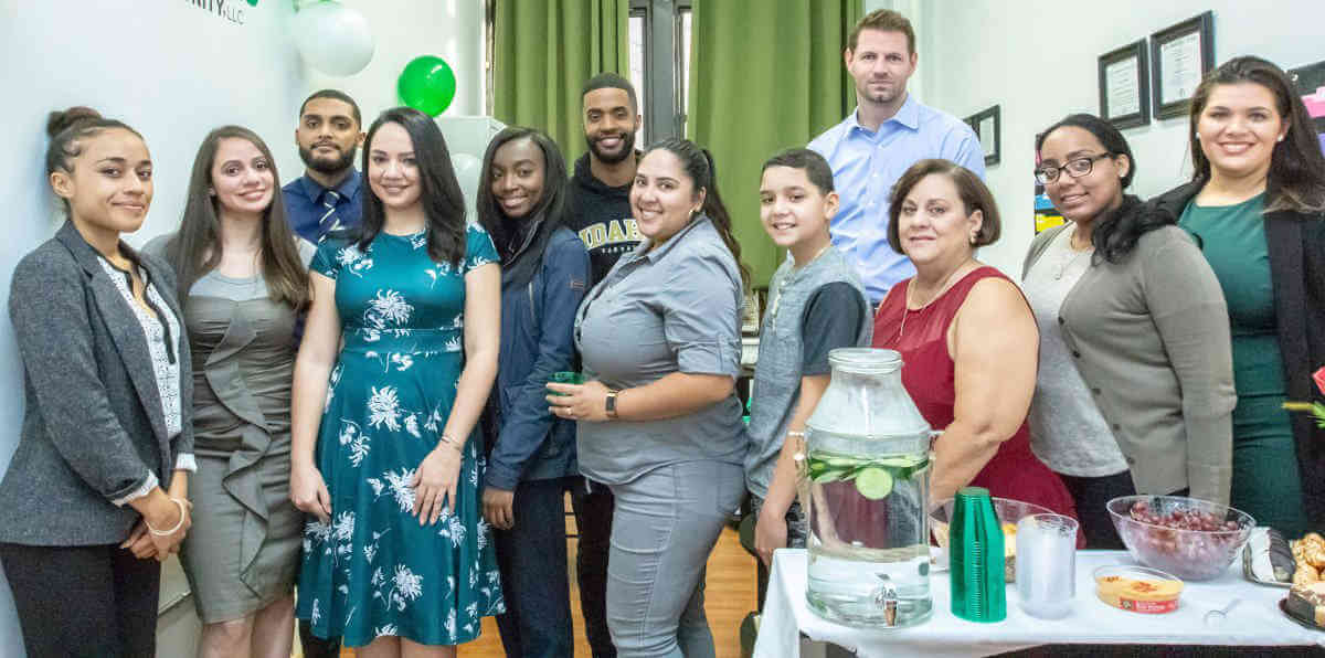 Paralegals F.T.C. founders Rachel Batista, Elaine Castillo and Swannie Batista posed for the firm's grand opening in 2018.