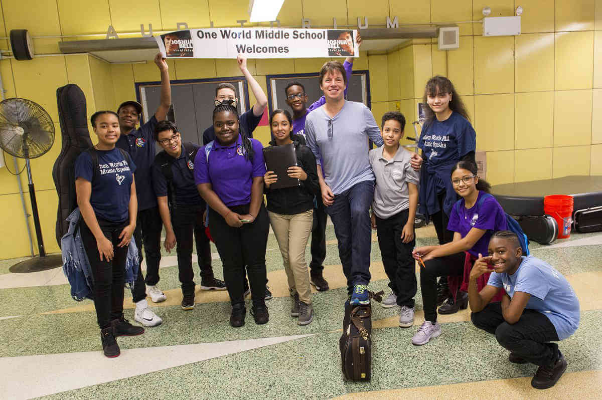 Violinist Joshua Bell Visits M.S. 529