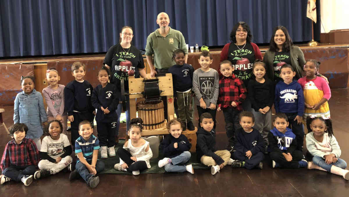 Holy Family Students Make Apple Cider