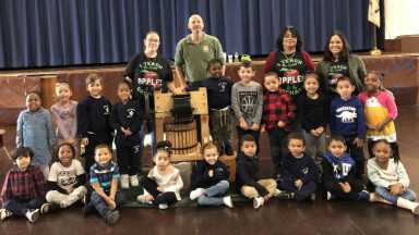 Holy Family Students Make Apple Cider