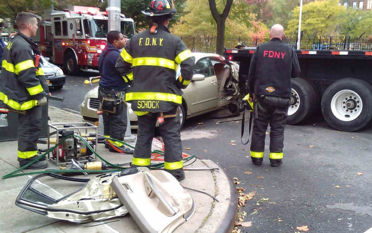 Freightliner Collides Into Unoccupied Nissan