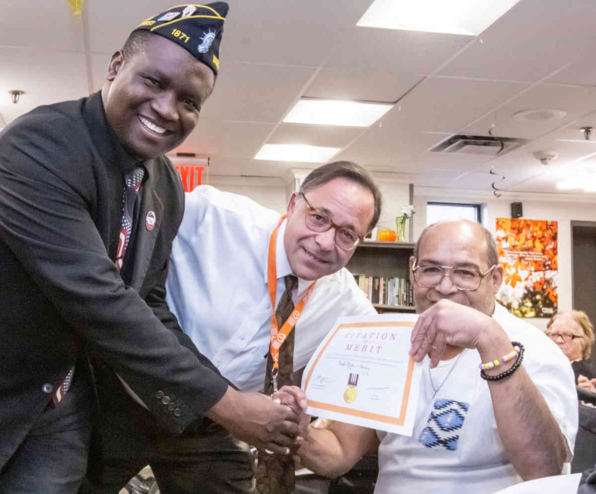 Post 1871 Commander Salutes Bx. Vets|Post 1871 Commander Salutes Bx. Vets