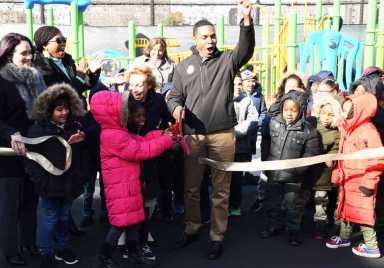 P.S. 23 celebrates new playground funded by Torres|P.S. 23 celebrates new playground funded by Torres