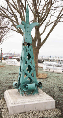 City Island Bridge finial finds a home on promenade