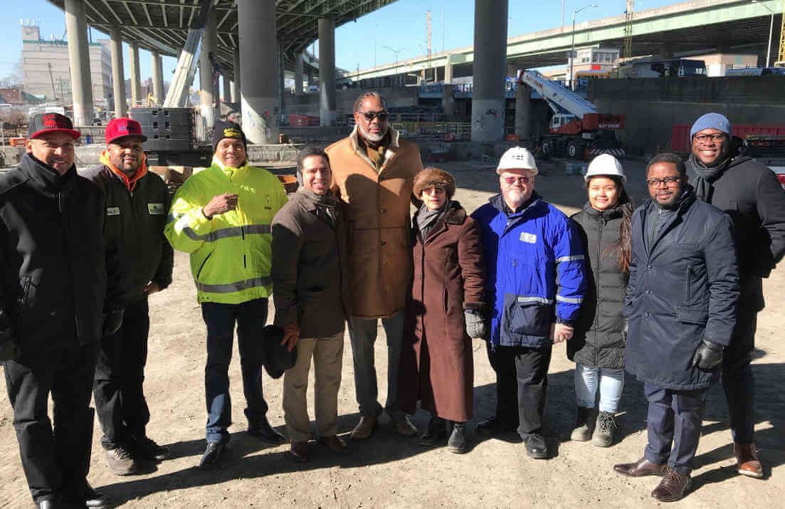 Mayor’s Team Visits Unionport Bridge Reconstruction