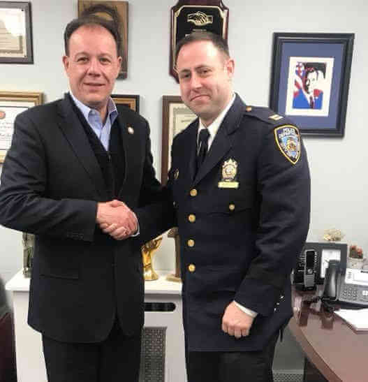 Gjonaj Congratulates 45th Pct. CO Fraser