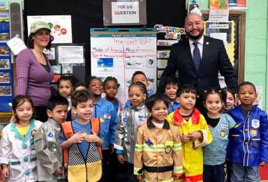 Salamanca Attends St. Anselm’s Career Day