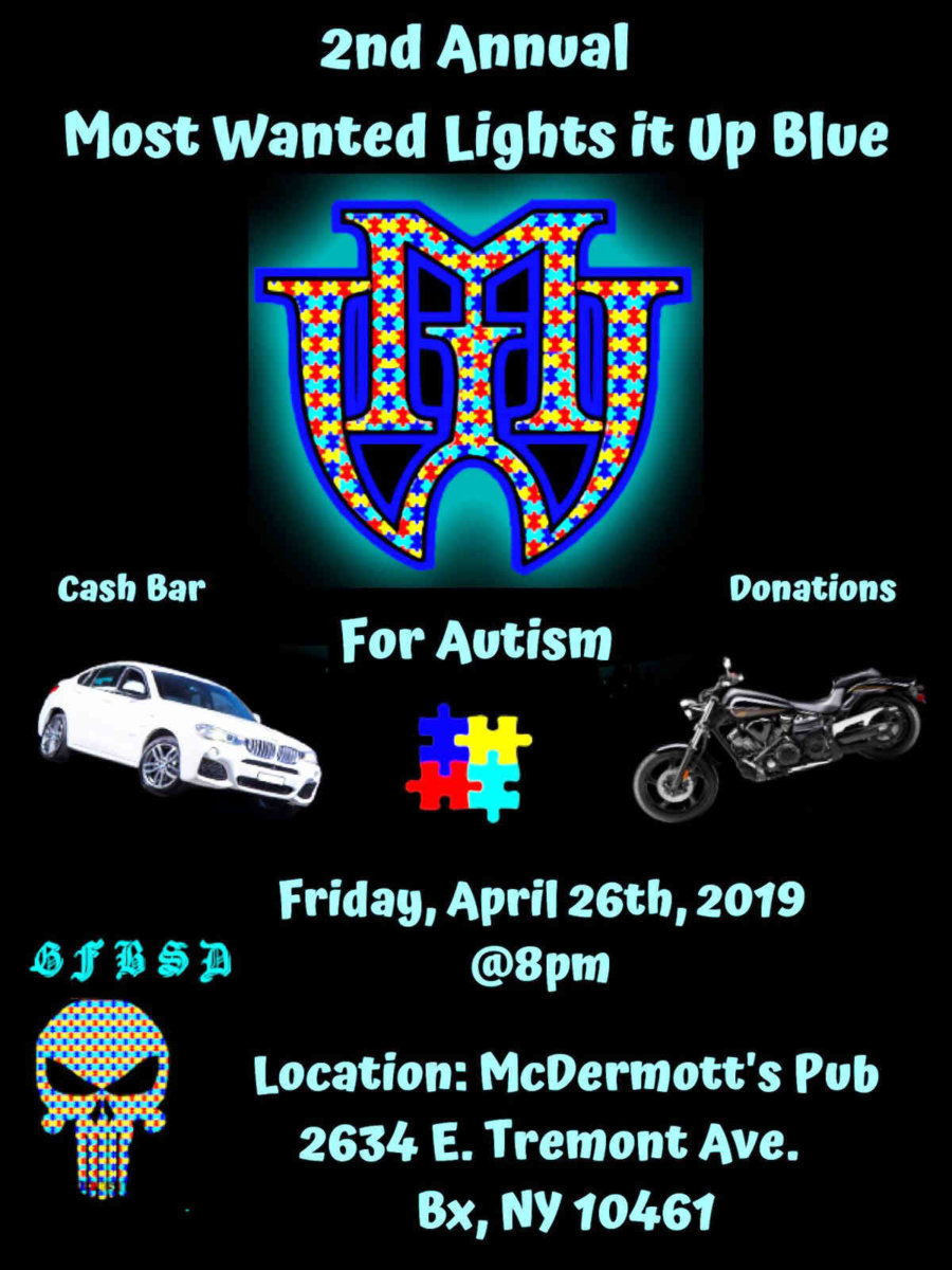 Most Wanted Lights it Up Blue for Autism Fundraiser set