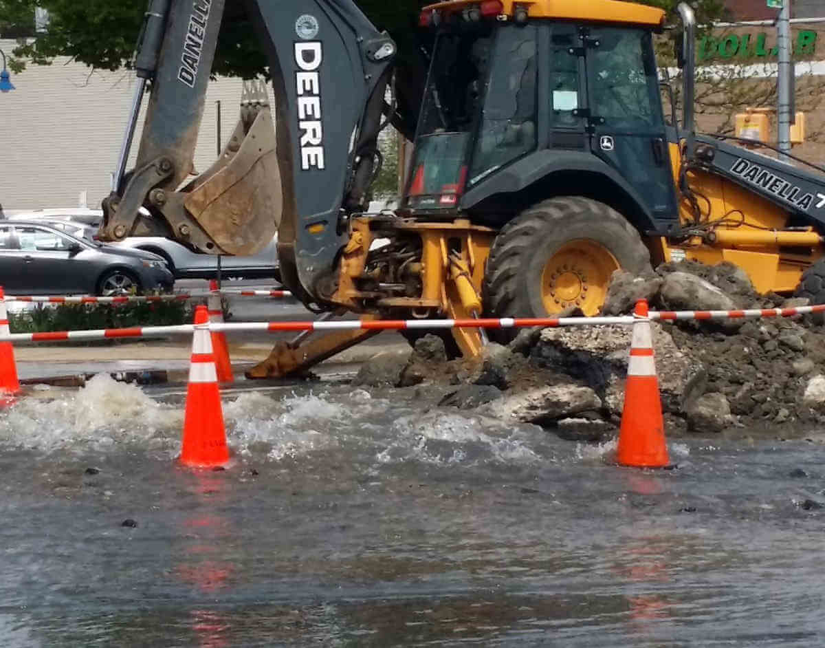 Water Main Bursts In Allerton