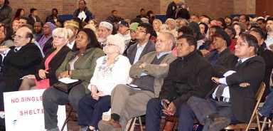 Residents show fervant disgust during homeless shelter meeting|Residents show fervant disgust during homeless shelter meeting