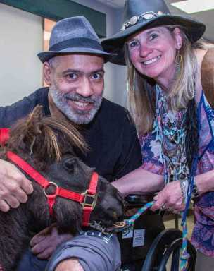 Mini-Horse Visits Beth Abe Residents