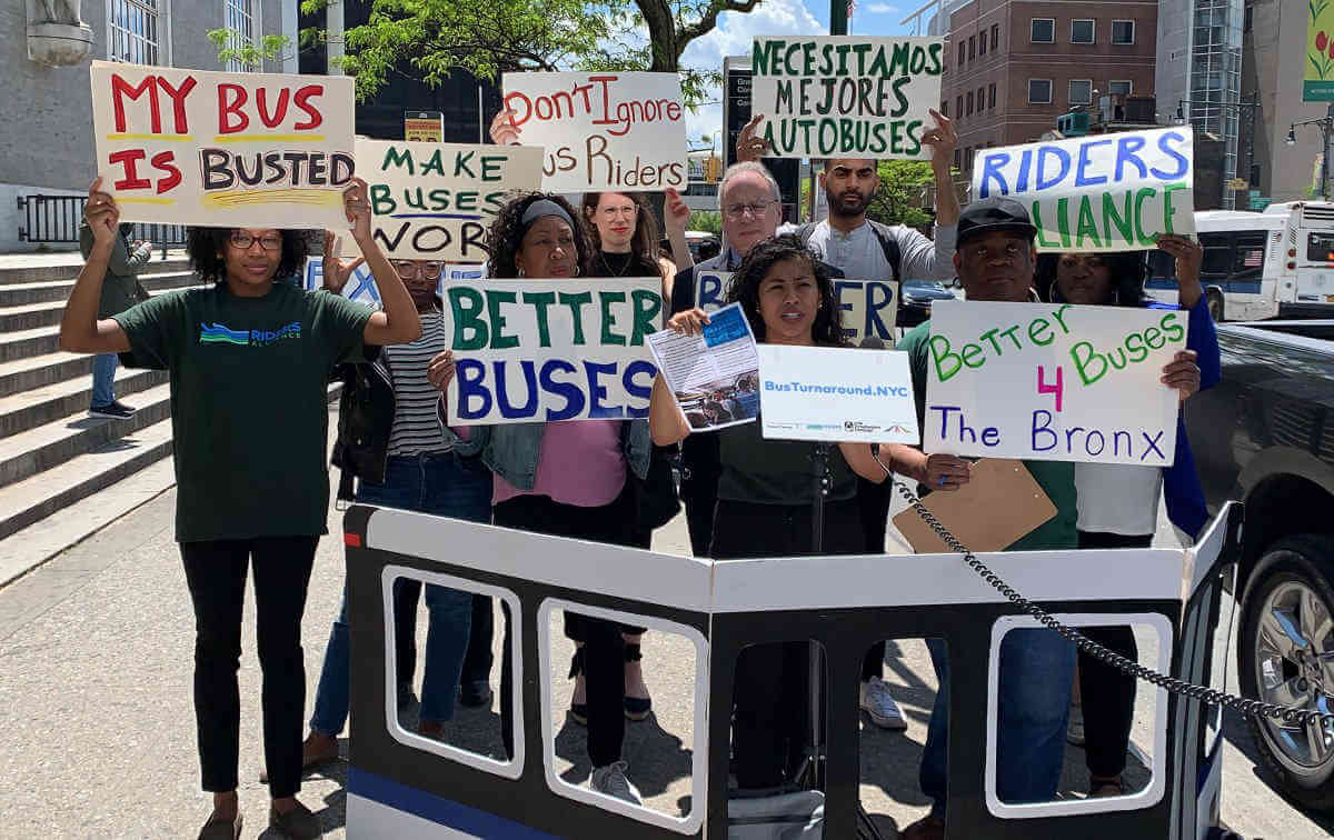Dinowitz, transit advocates, steer MTA bus service fix