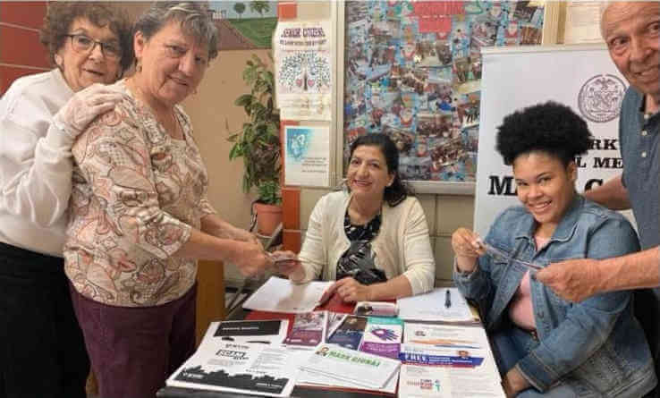 Gjonaj Mobile District Office Visits Senior Center