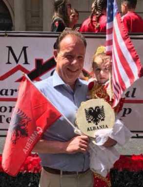 Gjonaj At Albanian Parade Celebration