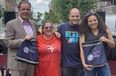 Gjonaj Attends Allerton Library Block Party