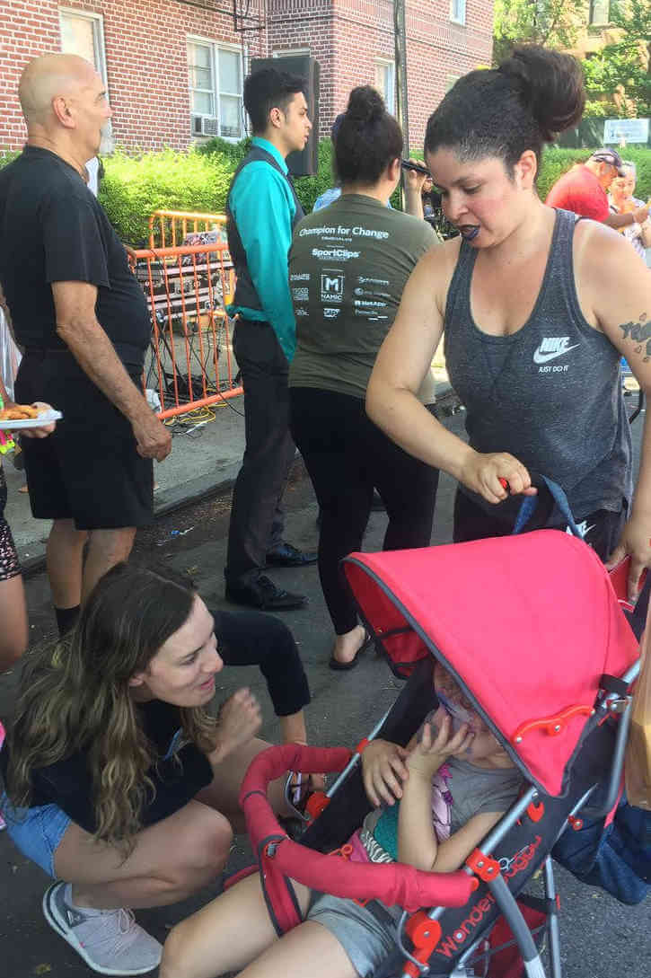 Biaggi Attends Thwaites Place Block Party