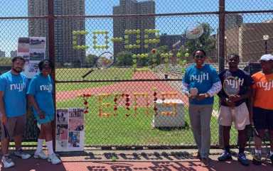 King Visits NYJTL Youth Tennis Students