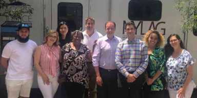 Gjonaj Mobile Office Visits City Island Library