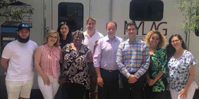 Gjonaj Mobile Office Visits City Island Library