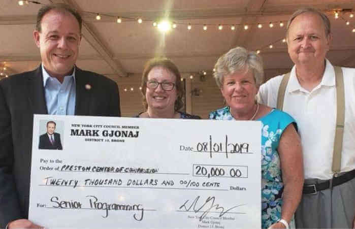 Gjonaj Funds Preston Center of Compassion