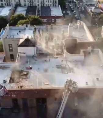 Seven-alarm fire at Concourse Village apartment building|Seven-alarm fire at Concourse Village apartment building