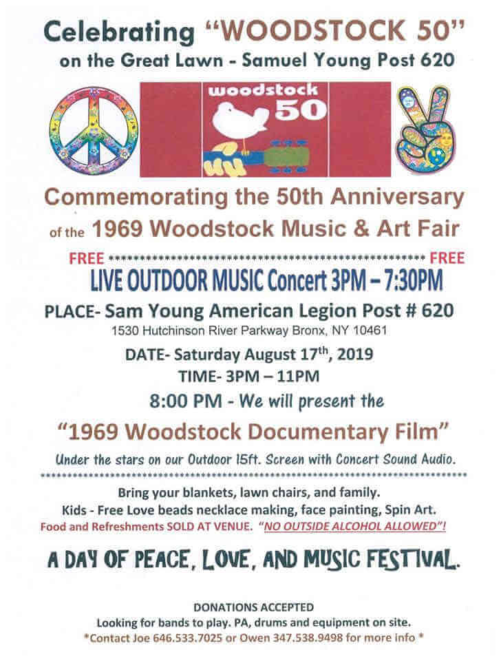 American Legion Post 620 to celebrate Woodstock anniversary