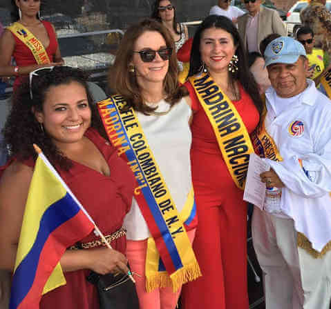 Fernandez Shows Colombian Pride At Parade