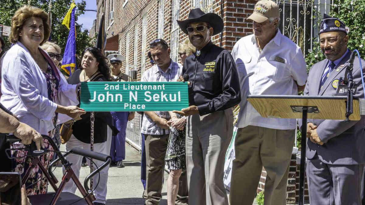 Castle Hill street co-named for Bronx Bomber, WWII hero