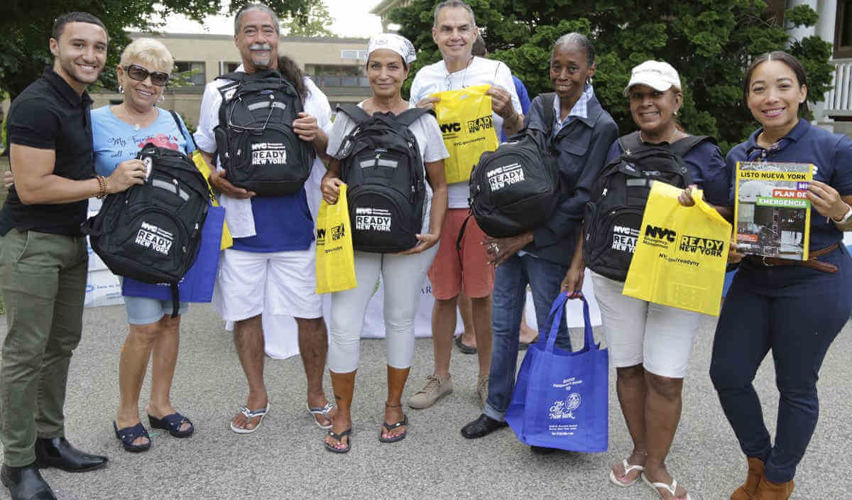 NYCEM, CB10 Host Emergency Preparedness Go Bag Giveaways|NYCEM, CB10 Host Emergency Preparedness Go Bag Giveaways