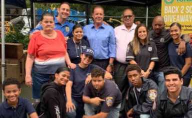 Gjonaj Sponsors 45th Pct. Back to School Event
