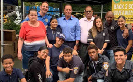 Gjonaj Sponsors 45th Pct. Back to School Event