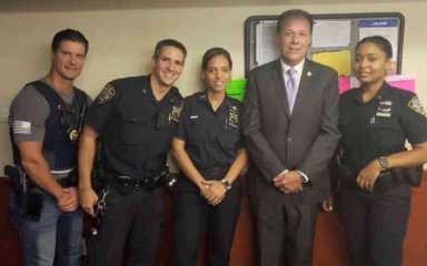 Councilman Gjonaj visits with 45th Precinct