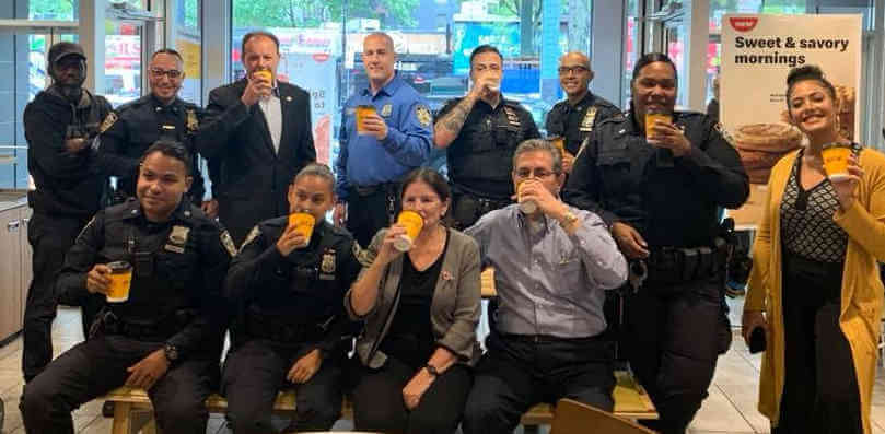49th Precinct’s ’Coffee with a Cop’ event attended by Gjonaj