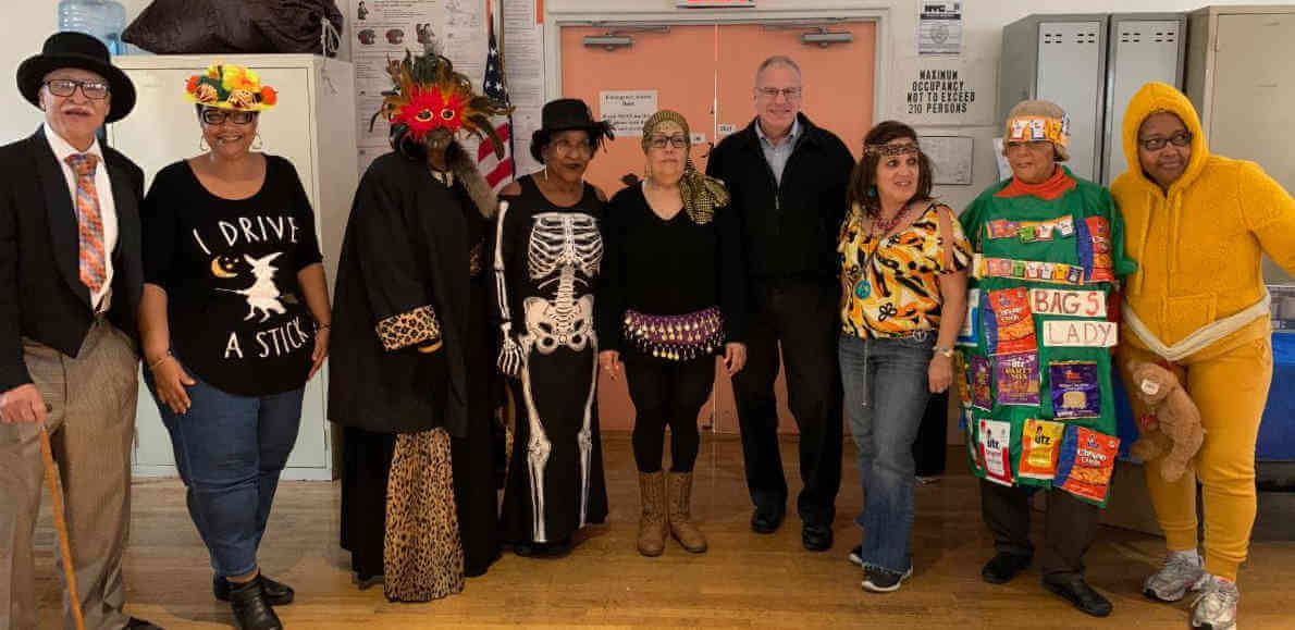 Dinowitz celebrates Halloween with RAIN Senior Center residents