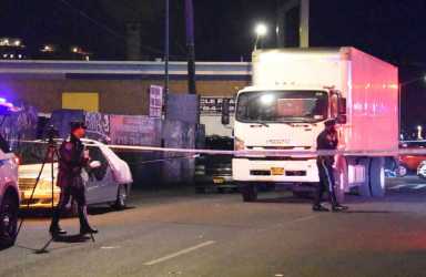 56-year old pedestrian struck by Isuzu box truck