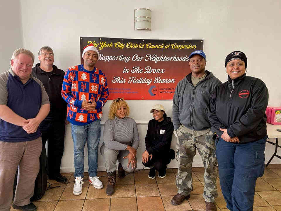 Union Carpenters and Contractors deliver gifts to BX children with holiday toy drives